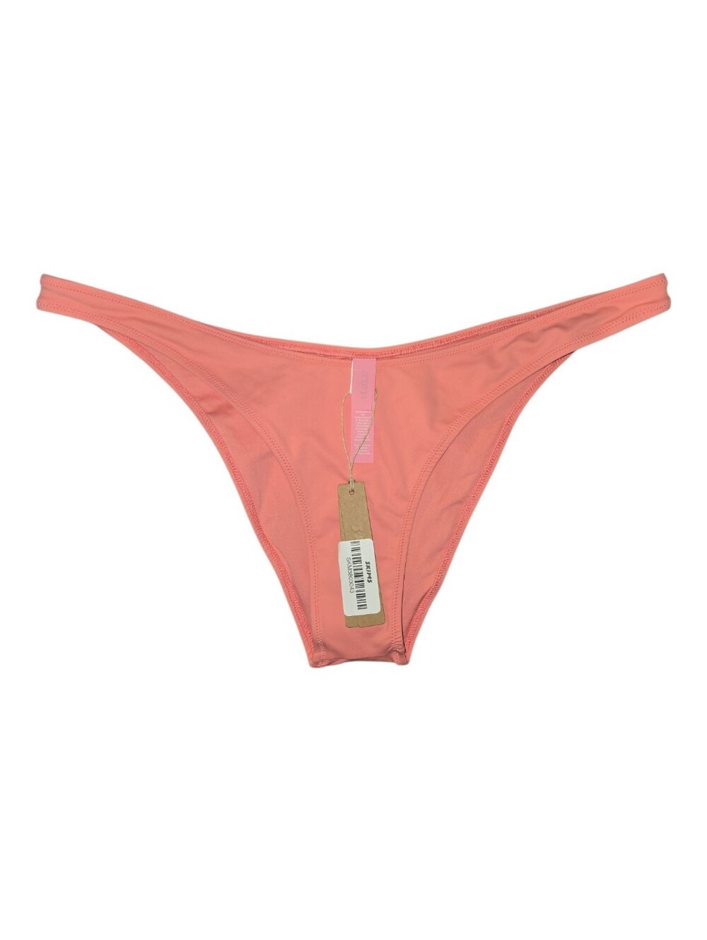 NWT SKIMS Signature Swim Cheeky Tanga Bottom Pink Coral Melon Large